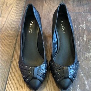 Aldo black kitten heels